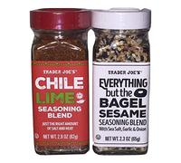 Trader Joe's Assaisonnements Bundle - Tout mais Les Petits Pains Ronds Sésame et Chili Citron assaisonnement Mélange (1 DE Chaque), 4 Paquet de