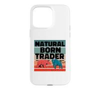 Trader né Naturel Analyste d'actions Trading d'options Coque pour iPhone 15 Pro Max