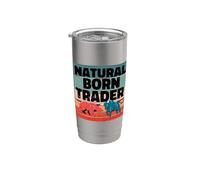 Trader né naturel Analyste d'actions Trading d'options Gobelet isotherme en acier inoxydable double paroi