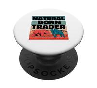 Trader né Naturel Analyste d'actions Trading d'options PopSockets PopGrip Adhésif