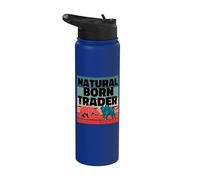 Trader né naturel Analyste d'actions Trading d'options Stainless Steel Insulated Water Bottle