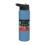 Trader né naturel Analyste d'actions Trading d'options Stainless Steel Insulated Water Bottle