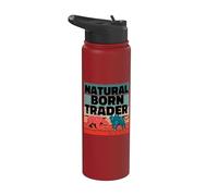 Trader né naturel Analyste d'actions Trading d'options Stainless Steel Insulated Water Bottle