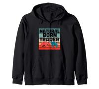 Trader né Naturel Analyste d'actions Trading d'options Sweat à Capuche