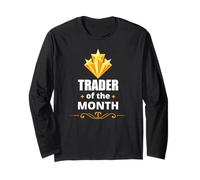 Trader of The Month Stock Market Investment Humor Manche Longue