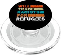 Tradera des racistes Contre des réfugiés - Bienvenue aux réfugiés PopSockets PopGrip pour MagSafe