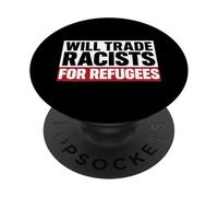 Tradera des racistes pour des réfugiés immigrants Mexique Chicano PopSockets PopGrip Adhésif