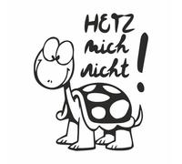 tradercat Autocollant pour voiture « Hetz Mich Nicht » - 10 cm x 12 cm - Pour toutes les surfaces - fenêtres, rétroviseurs, vitre arrière, capot, véhicule - Avec instructions (noir)