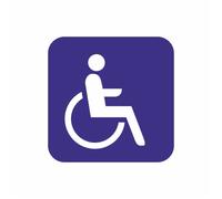 tradercat Lot de 2 autocollants d'avertissement pour fauteuil roulant 10 cm x 10 cm Pour l'intérieur et l'extérieur Avec protection contre les UV Panneau de danger Avec instructions