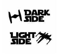 tradercat Sticker mural Star Wars Dark side Light 2 - 5,7 x 5 cm - Pour salon, salle à manger, cuisine, chambre à coucher, chambre d'enfant, etc. - Avec instructions (français non garanti)
