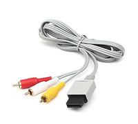 traderplus Câble audio vidéo composite AV RCA 1,8 m pour Nintendo Wii/Wii U