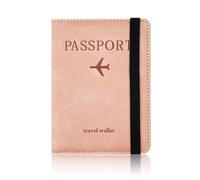 TRADERPLUS Étui de Passeport, Housse de Passeport avec Blocage RFID, étui de Passeport pour Femmes et Hommes, étui de Voyage pour Documents de Voyage (Pink)