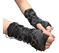 TRADERPLUS Gants Punk sans doigts pour femmes Cosplay Gants déchirés pour la fête de l'Halloween 1Paire