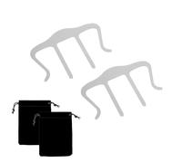 TRADERPLUS Lot de 2 pinces métalliques pour livre de musique avec étui en velours, porte-partitions pour piano, clavier, pupitres et livres.