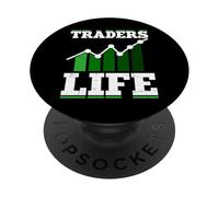 Traders Life - Négocier des cryptomonnaies et investir de l'argent sur Le marché boursier PopSockets PopGrip Adhésif