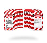 TRADESAFE Étiquettes de verrouillage espagnole - Peligro No Operar, 30 étiquettes Danger Do Not Operate avec 30 attaches zippées, vinyle de qualité supérieure de 15 mm, étiquettes Loto conformes à l'OSHA pour verrouiller les étiquettes, réparer les équipements