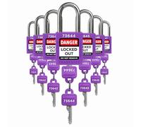 TRADESAFE Lockout Tagout Lot de 7 cadenas de sécurité à clés différentes conformes à la norme OSHA 2 clés par cadenas pour verrouiller une étiquette - Qualité supérieure