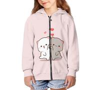 TradesForU Sweat à capuche zippé pour garçons et filles, veste à manches longues, manteau décontracté avec fermeture éclair pour chats et adolescents, 0, taille S, 0 Chat, S