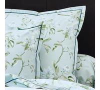 Tradilinge - Housse de Couette en Percale de Coton au Galon géométrique Kaki 300 x 240 cm