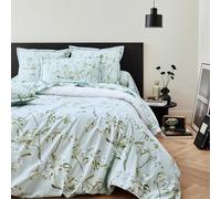 Tradilinge - Housse de Couette en Percale de Coton au Style Anglais céladon 200x200 cm