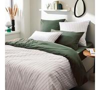 Tradilinge ~ Housse de Couette Gaby Kaki en Percale 240x220