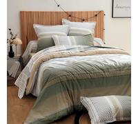 Tradilinge ~ Housse de Couette Niagara Kaki en Coton 280x240