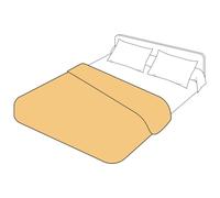 Tradilinge ~ Housse de Couette uni en Percale Coloris Ambre 280x240