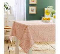 Tradilinge ~ Nappe Boho Sienne Polyester Motifs imprimés Ovale 180x240