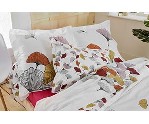 Tradilinge Taie d'oreiller Ginkgo - Couleur - Rose, Taille - 50x70