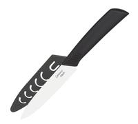 Tradineur Couteau à légumes en céramique avec étui de protection, lame de 10 cm, manche ergonomique, coupe précise, longue durée, épluchage, coupe, cuisine - 20 cm