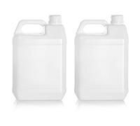 Tradineur Lot de 2 carafes en plastique alimentaire, fûts à eau, réservoirs d'eau, cruches 5 litres, 26 x 19 x 14 cm
