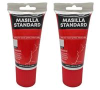 Tradineur Lot de 2 tubes de mastic standard, réparation de fissures, plâtres, lissage, réparation de trous, utilisation intérieure, maçonnerie, bricolage - 150 g