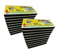 Tradineur Lot de 20 boîtes d'allumettes super longues XXL 1000 allumettes de sécurité super longues pour cuisines, barbecues, cheminées, poêles (17 cm)