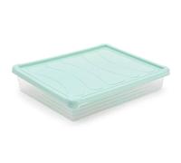 Tradineur Lot de 3 bacs réfrigérants de rangement avec couvercle, plastique, réutilisables, pour servir des aliments, des collations, fabriqué en Espagne, 4 litres, 34 x 27 x 6,5 cm - Assortiment de