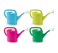 Tradineur Lot de 4 Arrosoir Plastique Capacité 6L Ustensiles de Jardinage Arrosage Maison Balcon Terrasse Patio Couleur Aléatoire