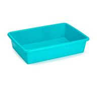 Tradineur Lot de 4 bacs de rangement réutilisables en plastique pour servir des aliments, des collations, fabriqué en Espagne 1,65 l 26,5 x 19 x 6,5 cm