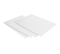 Tradineur Lot de 4 feuilles de carton plume A3, 5 mm d'épaisseur, pour travaux manuels, présentations, maquettes, base à carreaux, décoration (Blanc - 29,7 x 42 cm)