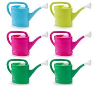 Tradineur Lot de 6 Arrosoir Plastique Capacité 6L Ustensiles de Jardinage Arrosage Maison Balcon Terrasse Patio Couleur Aléatoire