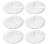 Tradineur Lot de 6 plateaux et napperons ronds en carton 100 % recyclables pour usage alimentaire Blanc Ø 30 cm