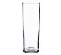 Tradineur Lot de 6 verres en tube de verre avec base épaisse, passent au lave-vaisselle, à l'eau, aux boissons, aux boissons gazeuses, 16,3 x 5,8 cm, 31 cl