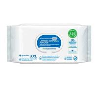 Tradineur Lot de 60 lingettes humides à la lotion XXL pour le corps pour adultes, jetables, biodégradables, douces, hydratantes, enrichies en aloe vera et camomille