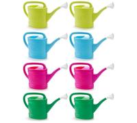 Tradineur Lot de 8 Arrosoir Plastique Capacité 6L Ustensiles de Jardinage Arrosage Maison Balcon Terrasse Patio Couleur Aléatoire
