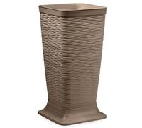 Tradineur Porte-parapluie carré en plastique Wind, design moderne, support pour parapluie, décoration, fabriqué en Espagne (taupe - 51,5 x 26 x 26 cm)