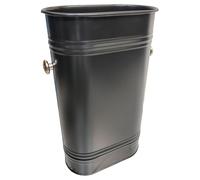 Tradineur Porte-parapluie ovale avec ornement, fabriqué en laiton, support pour parapluie cylindrique métallique, pour entrée de bureau, maison, design classique, 48 x 29 x 16 cm, couleur aléatoire