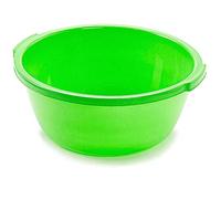 Tradineur Seau de cuisine multifonction en plastique, produit et outil de nettoyage, forme ronde, adapté à un usage alimentaire, capacité de 5 litres, Ø 28 cm, vert