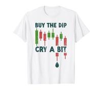 Trading de Crypto-Monnaie Crypto Trader Achetez Un Peu Le Dip Cry T-Shirt Graphique avec Valeur, Homme, Blanc, XL