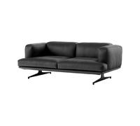 &Tradition Canapé 2 places Inland AV22 Noble cuir noir - noir chaud