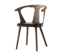 &Tradition Chaise In Between SK2 Chêne fumé huilé-Noble cuir noir