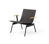 &Tradition Chaise longue Ville Outdoor AV45 avec accoudoirs Warm black