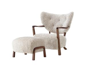 &Tradition Chaise longue Wulff ATD2 fauteuil et pouf ATD3 Noyer huilé-Moonlight